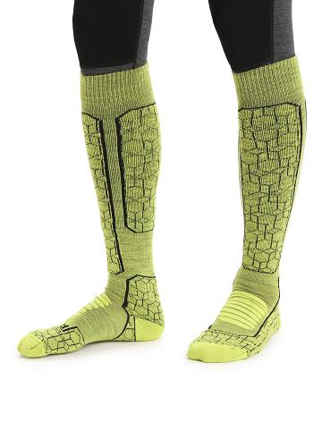 Pánské Ponožky Icebreaker Merino Ski+ Medium Over the Calf Alpine Geo Černé | CZ 1943HAPK